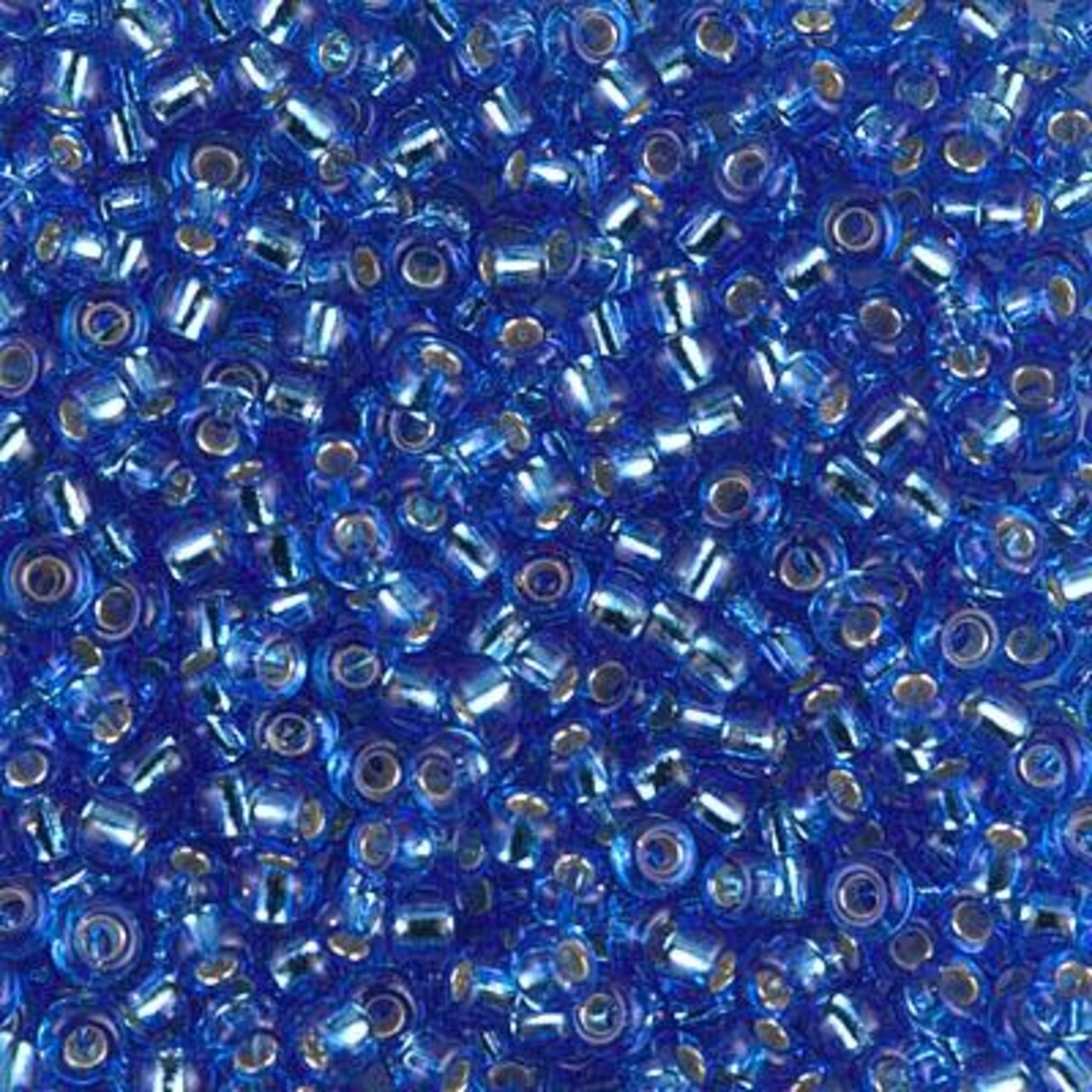 Miyuki 8 Round Seed Bead, 8-19, Silver Lined Sapphire, 10 grams